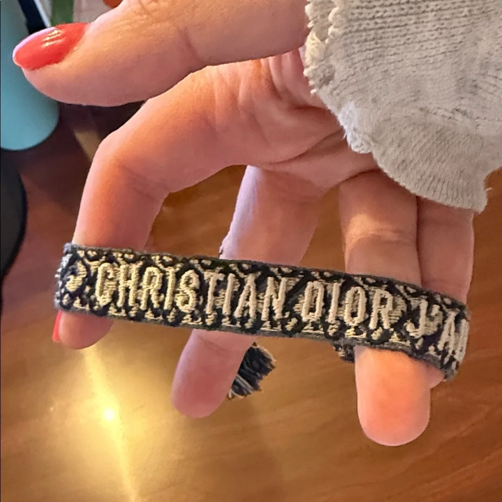 Authentic Christian Dior blue and White Bracelet - Picture 2 of 5
